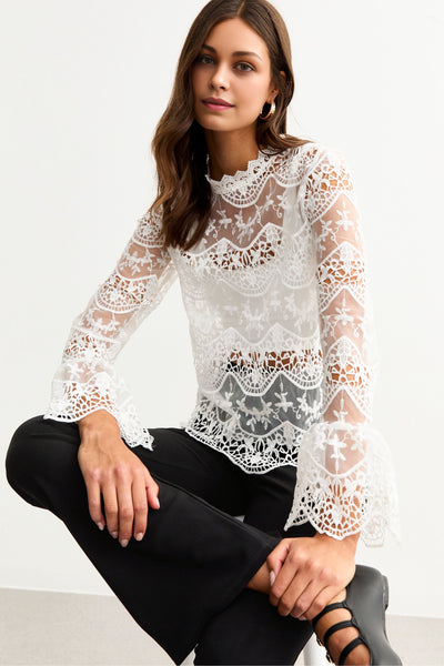 Full Sleeve Lace Top – Cutie London