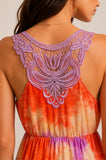Tie-Dye Lace Back Maxi Dress