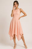 Gingham Asymmetric Midi Dress
