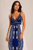 Border Print Maxi Dress