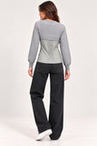Light Grey Embellished V-Neck Knit Jumper