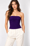 Purple Pleated 2-in-1 Bandeau Top & Mini Skirt
