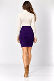 Purple Pleated 2-in-1 Bandeau Top & Mini Skirt