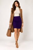 Purple Pleated 2-in-1 Bandeau Top & Mini Skirt