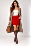 Red Pleated 2-in-1 Bandeau Top & Mini Skirt