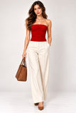 Red Pleated 2-in-1 Bandeau Top & Mini Skirt
