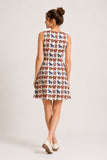 Folk Print Sleeveless A-Line Mini Dress