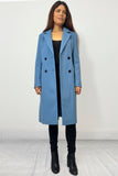 Double Breasted Smart Coat BLUE