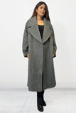 Oversized Lapel Relaxed Fit Coat GREY