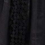 Black Sheer Crochet Detail Tunic Top