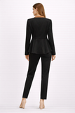 Contrast Lapel Blazer