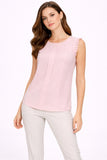 Sleeveless Top with Frill Shoulder Detail