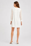 Mini Tunic Dress with Sheer Sleeves