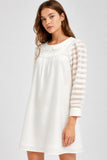 Mini Tunic Dress with Sheer Sleeves