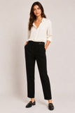 Black Textured High Waisted Trousers