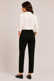 Black Textured High Waisted Trousers