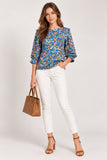 Floral Puff Sleeve Blouse