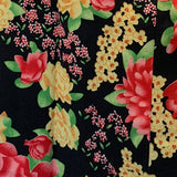 Black Floral Tiered Fit & Flare Dress