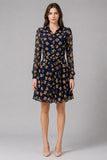 Printed Chiffon Shirt Dress
