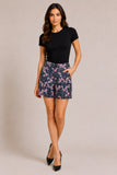 Floral Plaid High Waisted Shorts