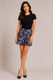 Floral Plaid High Waisted Shorts