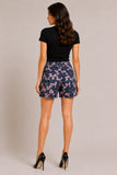 Floral Plaid High Waisted Shorts