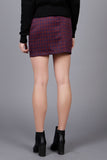 Textured Faux Wrap Mini Skirt