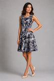 Floral Plaid A-Line Dress