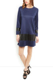 Leatherette Panel Mini Dress