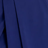 Navy Pleated Asymmetric Mini Dress