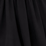 Black Chiffon Crochet Trim Mini Dress
