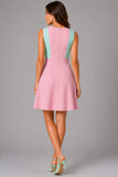 Colourblock Jacquard A-Line Dress