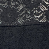 Black Floral Lace Short Sleeve Shirt