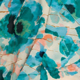Green Watercolour Floral Chiffon Mini Dress