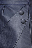 Leatherette Faux-Wrap Skirt