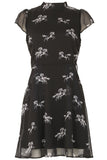 Monochrome Equestrian Day Dress