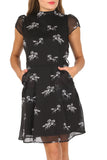 Monochrome Equestrian Day Dress