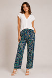 Geometric Printed Wide Leg Trousers