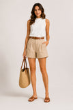 High Neck Zip Back Tank Top