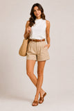 High Neck Zip Back Tank Top
