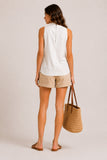 High Neck Zip Back Tank Top
