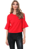 Classic Bell-Sleeve Blouse