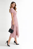 Short Sleeve Maxi Dress in Polka Dots