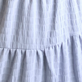 Off Shoulder Shirred Tiered Maxi Dress