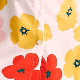 Retro Floral Shirt Dress