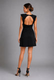 Ruffle Open Back Mini Dress
