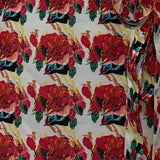 Red Floral Printed V-Neck Maxi Dress