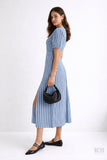 Short Sleeve Maxi Dress in Polka Dots