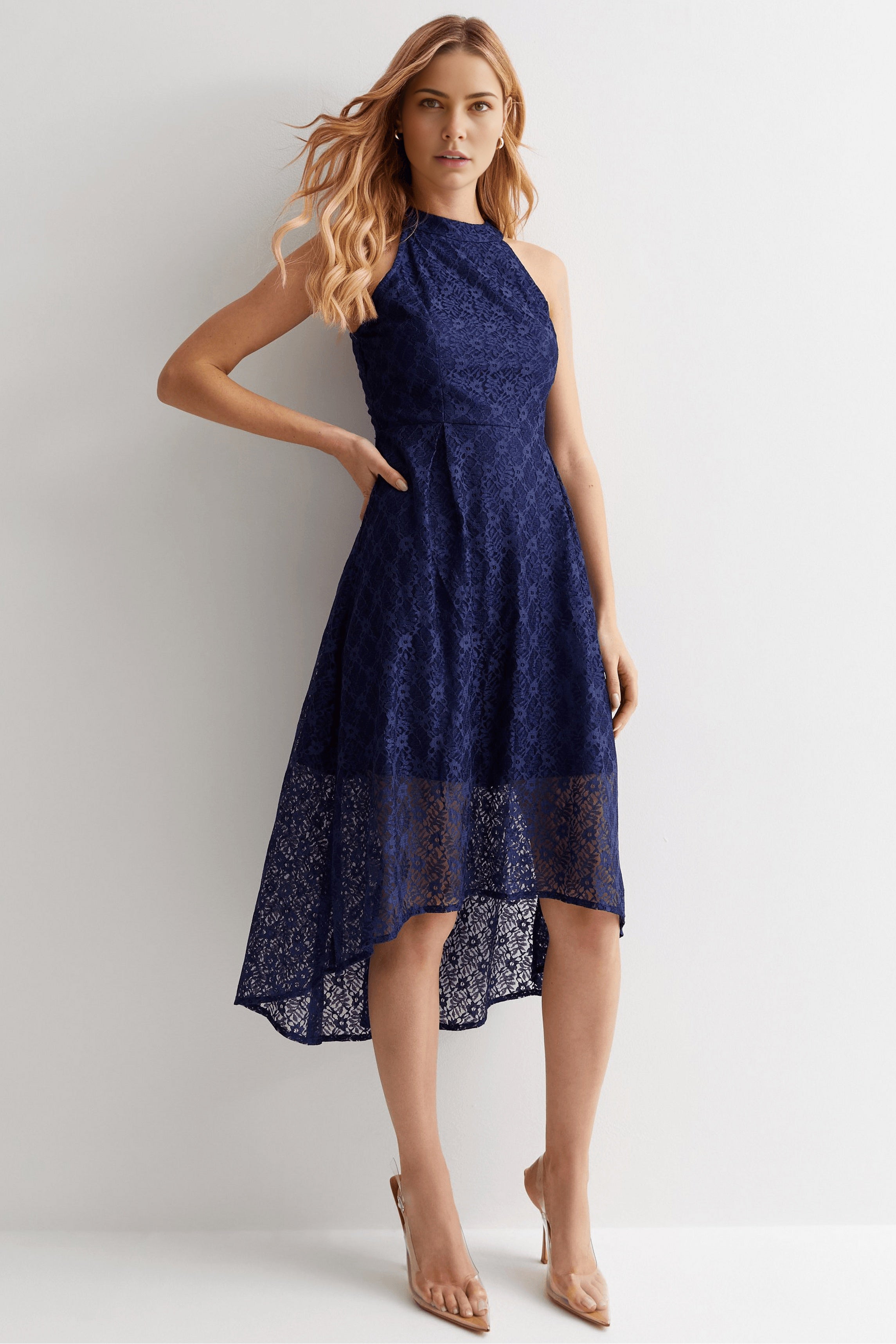 Floral Lace High Low Hem Dress Cutie London Floral Lace High Low Hem Dress Cutie London