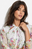 Knot Neck Floral Ditsy Dot Dress